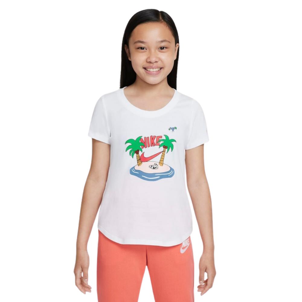 Camiseta-Infantil-Nike-Tee-Scoop-Branca-|XS-L-DJ6927-100--3Q21-